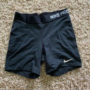 Black nike pro spandex shorts